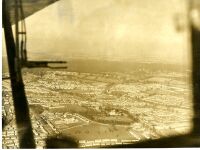 Black and white aerial photograph