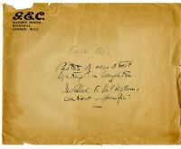 Envelope with G.E. C. printed in corner
