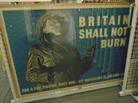 Britain Shall Not Burn. Join A Firefighting Party Now.<br>poster
