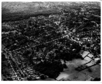 Black and white aerial photograph