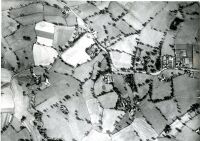 Black and white aerial photograph