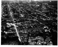 Black and white aerial photograph