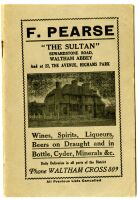 48 Page pamphlet of prices for the Sultan Pub Waltham Abbey
