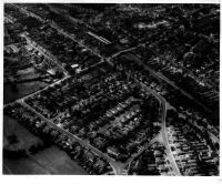 Black and white aerial photograph