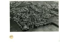 Black and white aerial photograph of Roundhills, Waltham Abbey