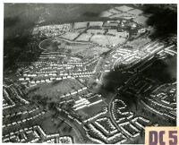 Black and white aerial photograph  